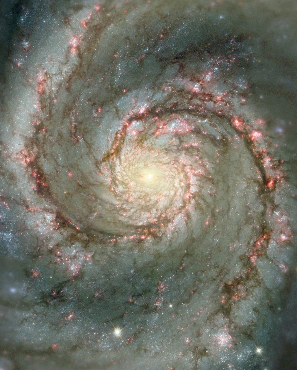 The Heart of the Whirlpool Galaxy Museum Wrapped Giclée on Canvas