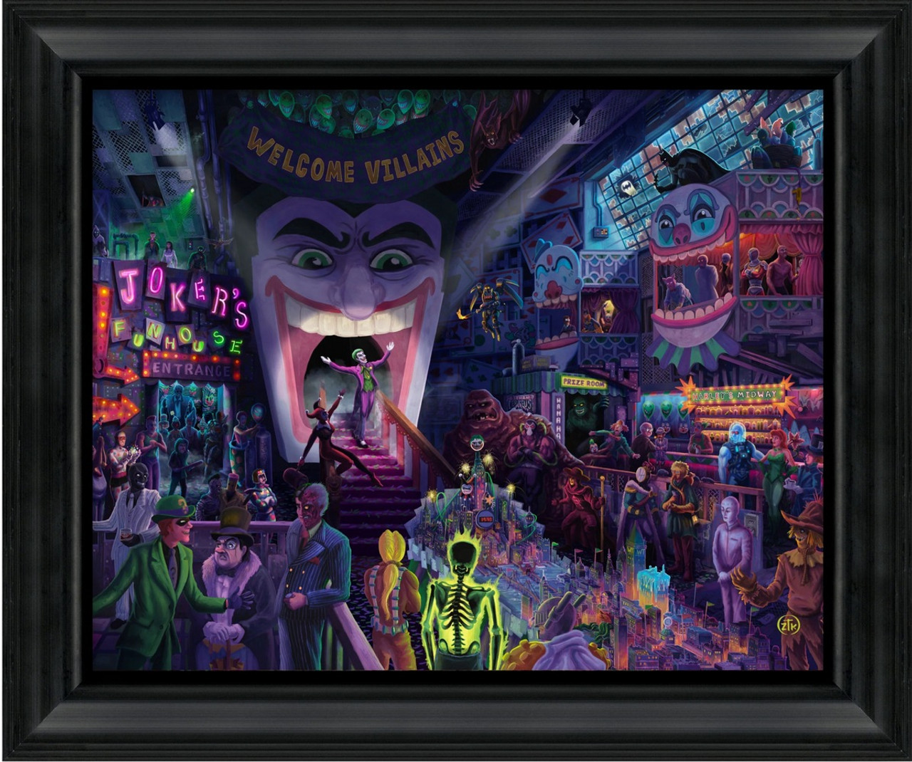 The Joker's Ball Brushstroke Vignette on Canvas by Zac Kinkade