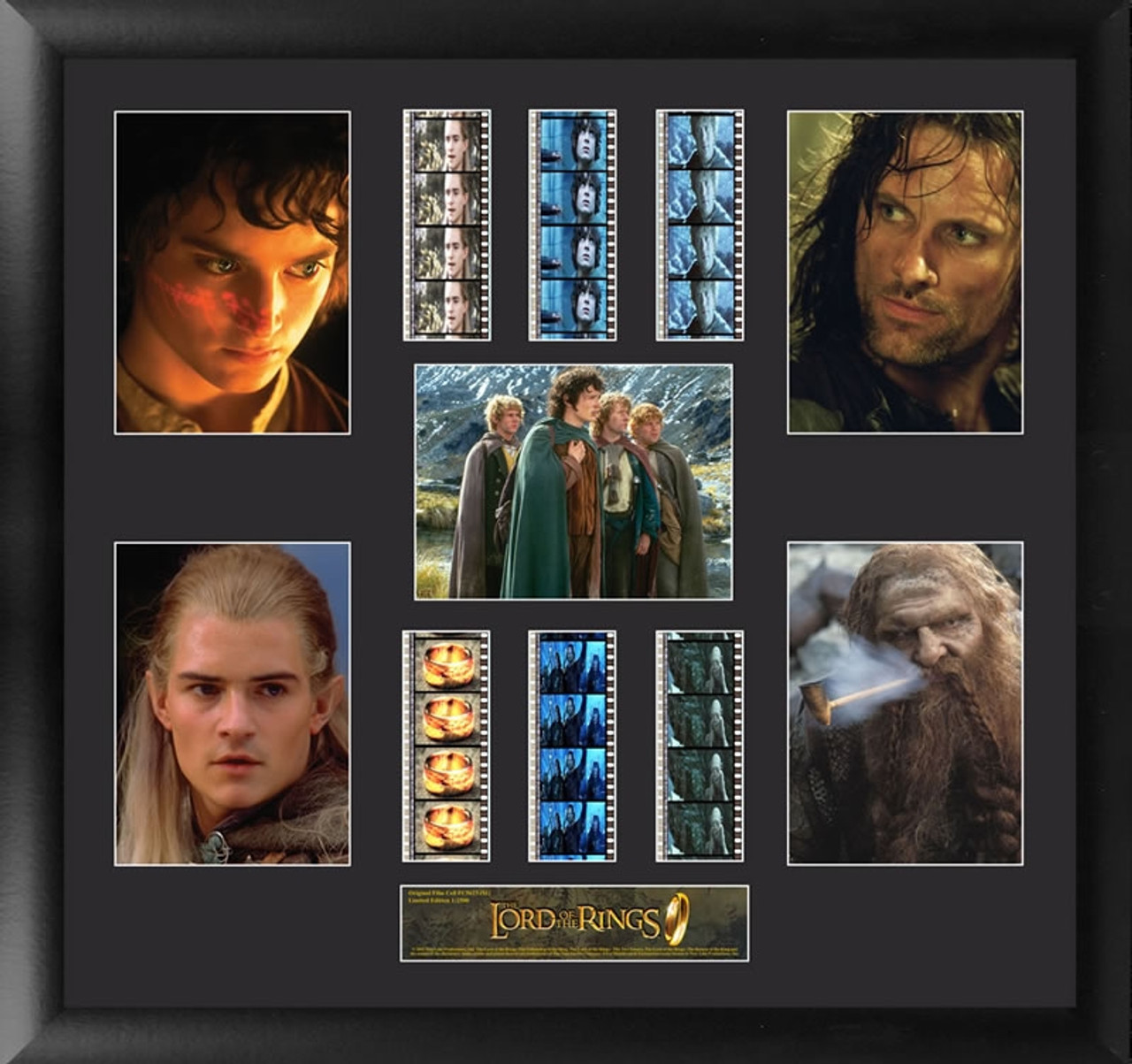 Lord of the Rings Film Cell Montage Large Mixed Framed Display S1
