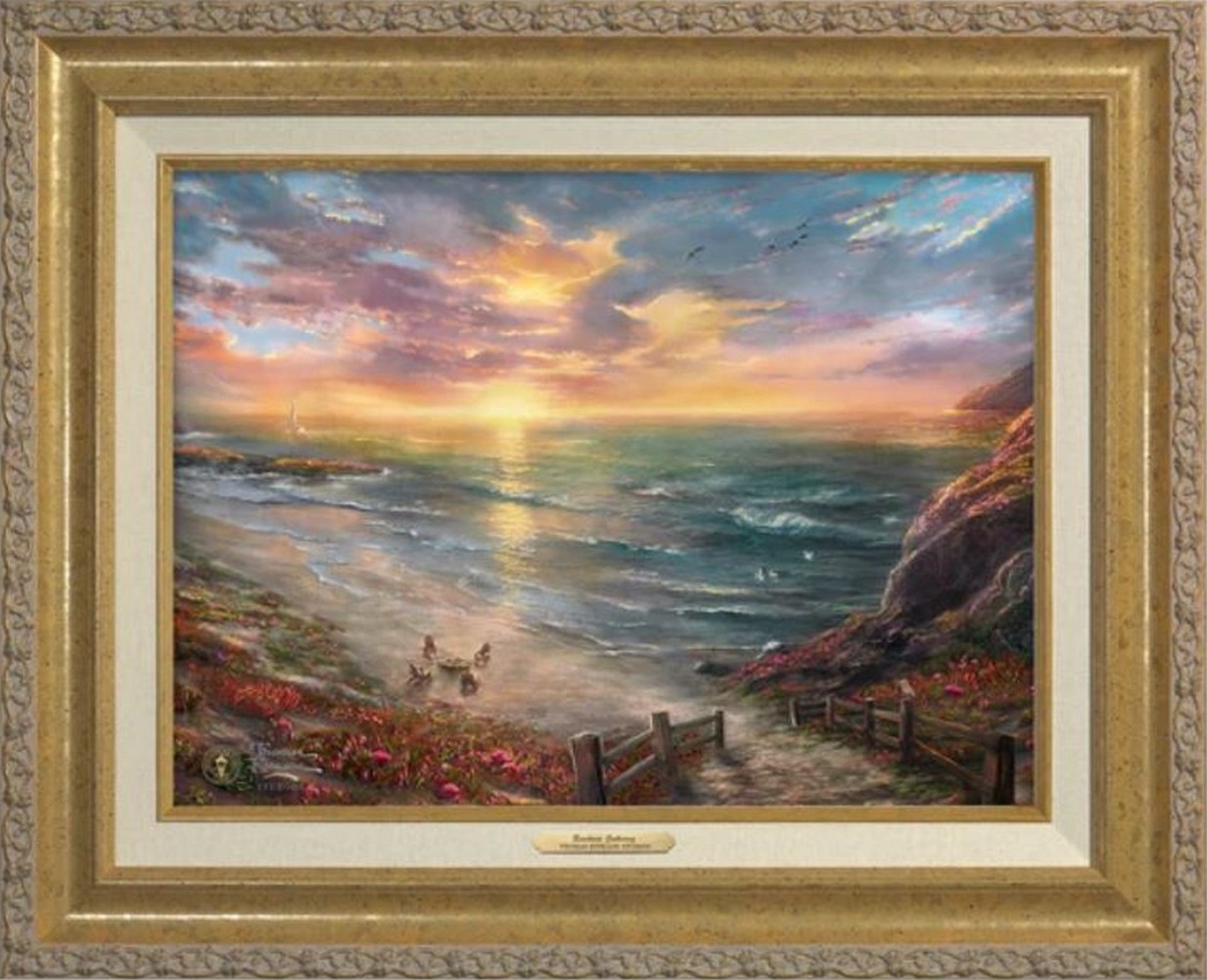 Beachside Gathering Canvas Classics By Thomas Kinkade Studios