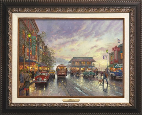 City by The Bay Sunset on Fisherman's Wharf San Francisco Canvas Classic