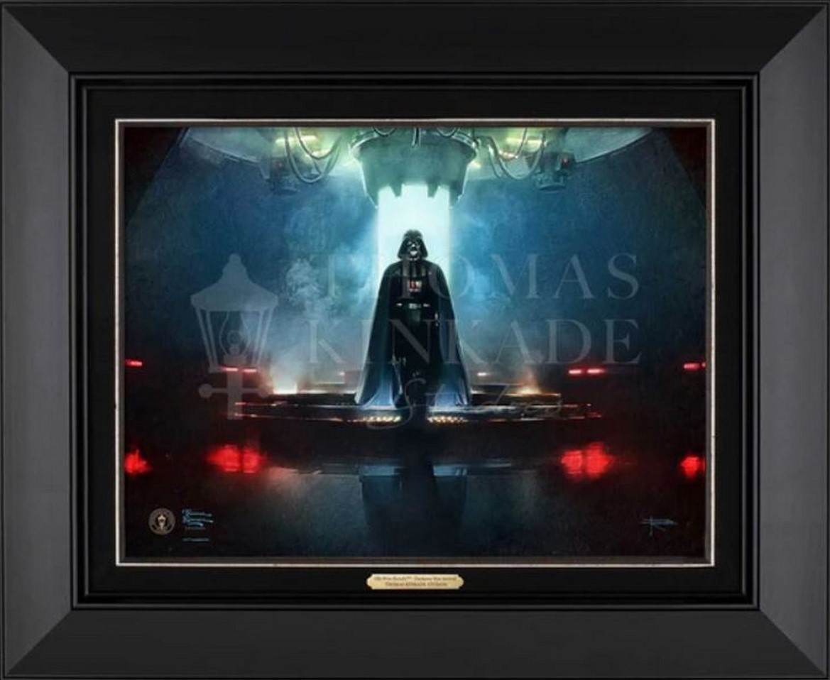 Thomas Kinkade Studios Obi-Wan Kenobi Darkness has Arrived Canvas Classics