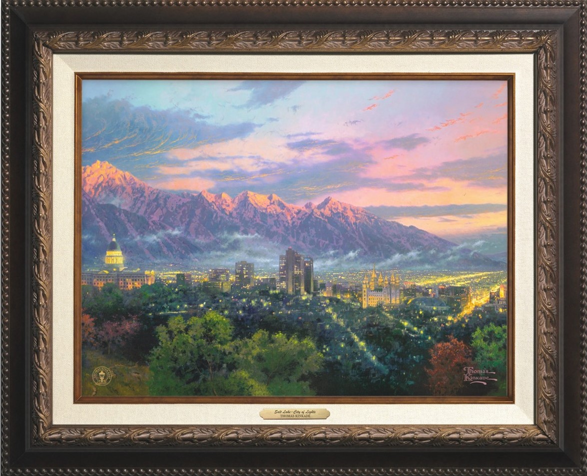 Salt Lake City of Lights Classic Canvas By Thomas Kinkade Studios