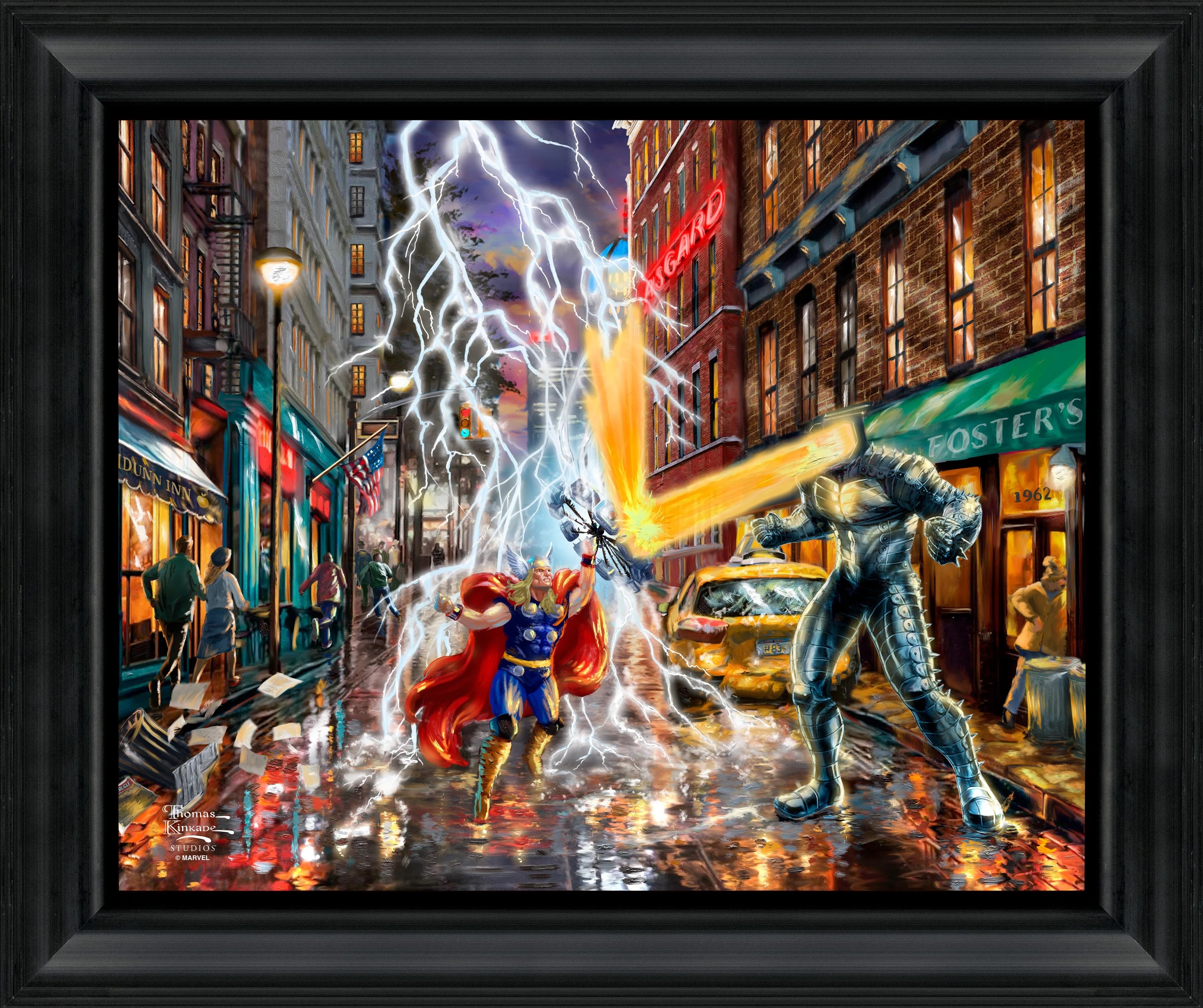 Thor Brushstroke Vignette Canvas by Thomas Kinkade