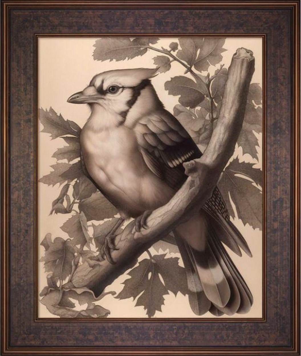 Timeless Grace Blue Jay in Oak Canopy Limited Edition Canvas