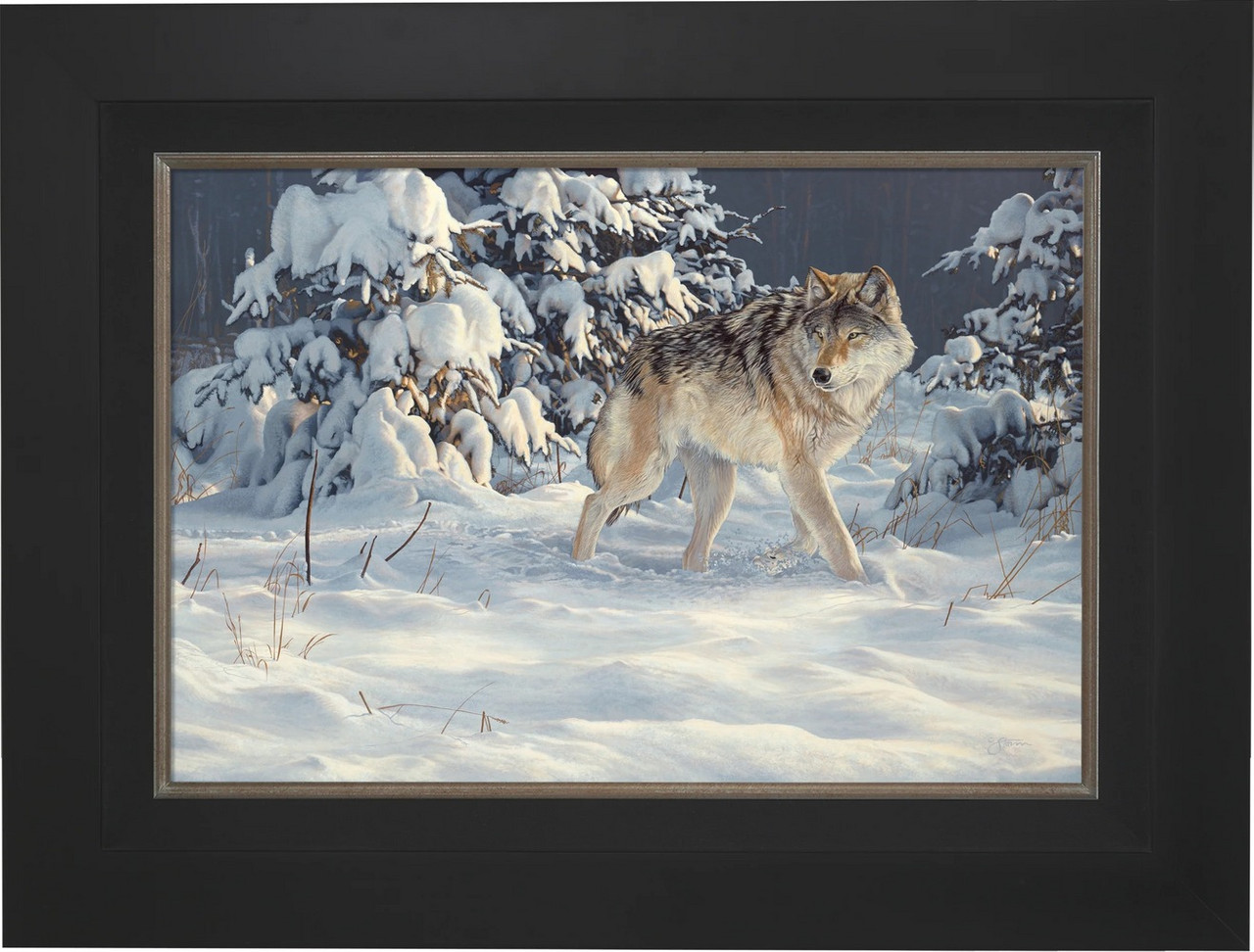 Winter Stroll Framed Original Painting on Canvas by Scot Storm