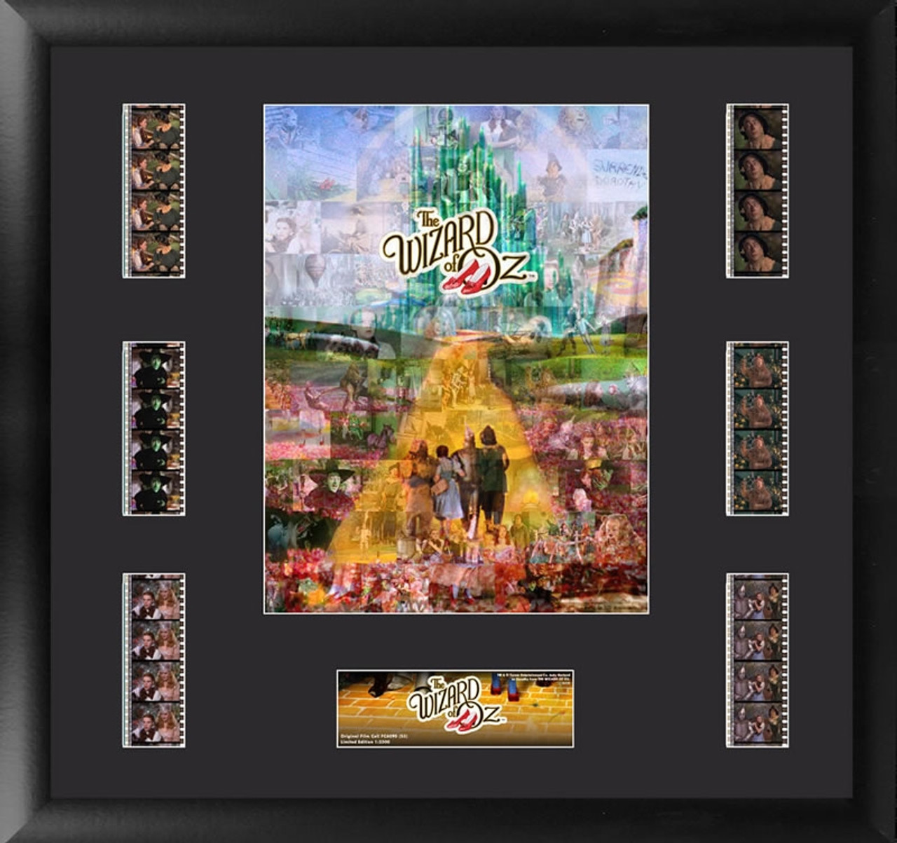 The Wizard of Oz Film Cell Montage The Yellow Brick Road Large Framed Display